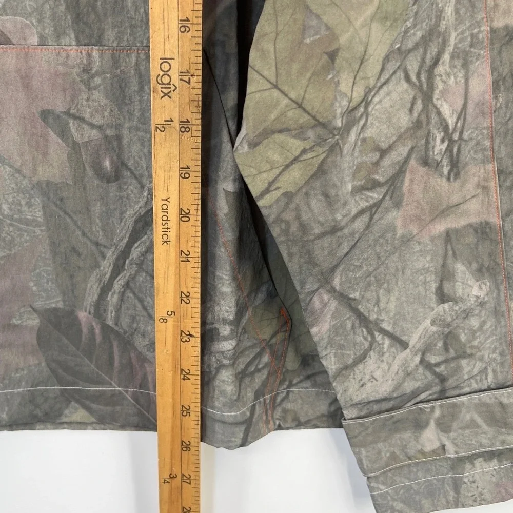 Adidas Originals Camo Q1 Jacket Mens S Alumina Green Orange Anorak NWT $120